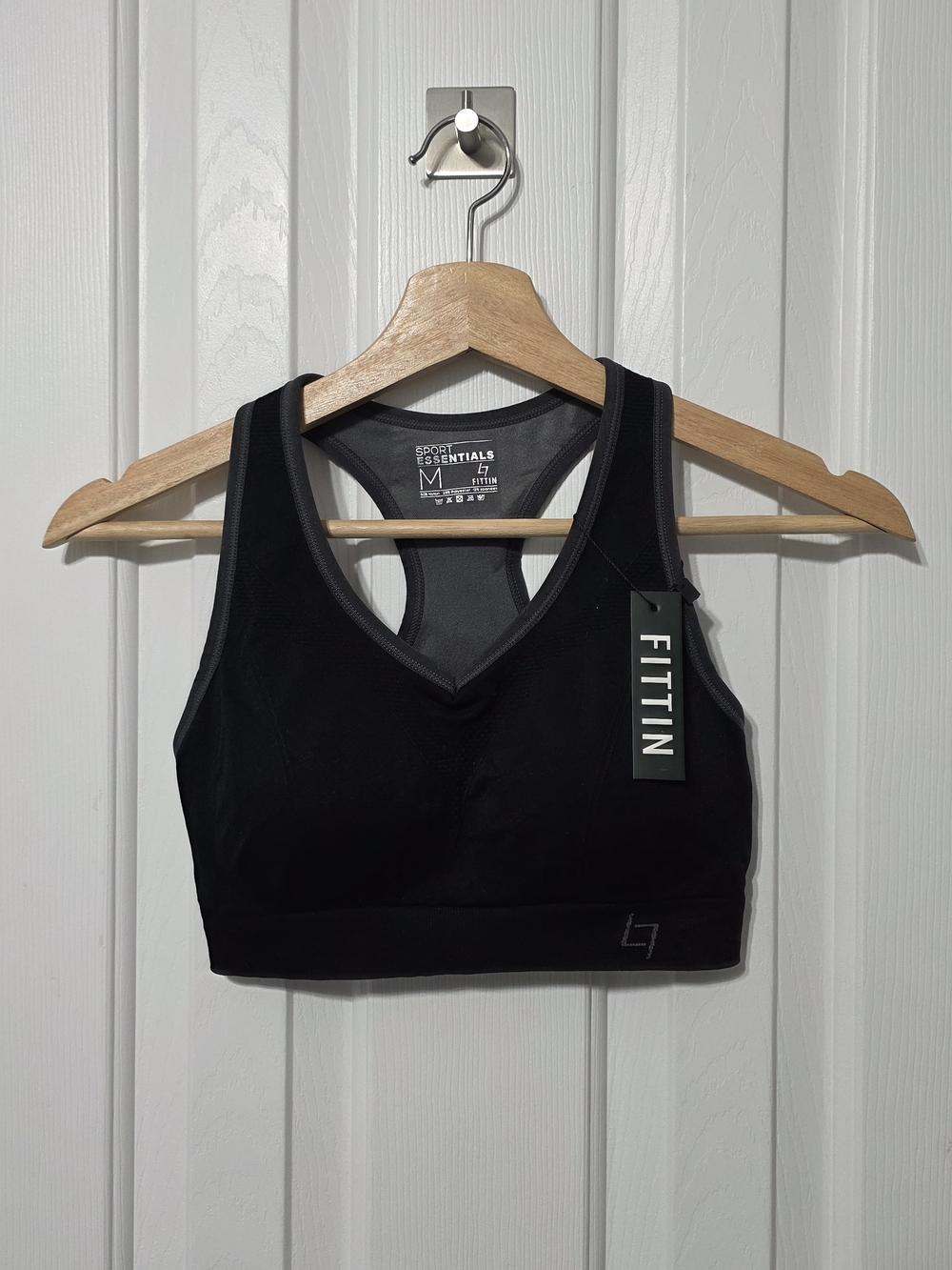 Women's Black Sports Bra, NWT, Fittin, Medium